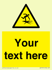 Custom warning thin ice